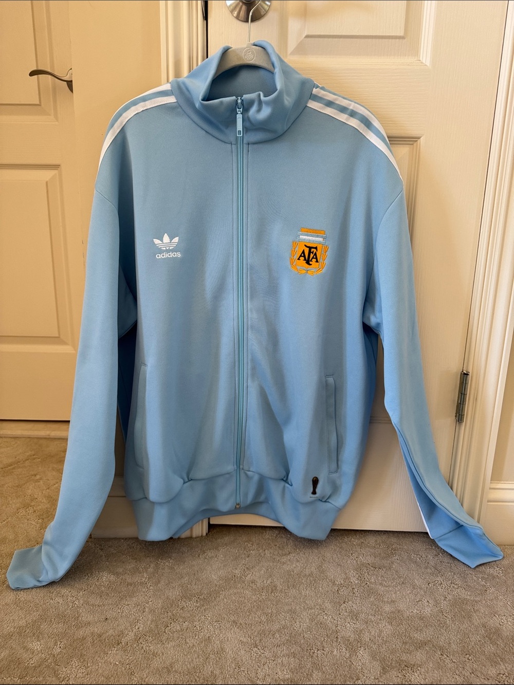 adidas Sky Blue AFA Crest Track Jacket